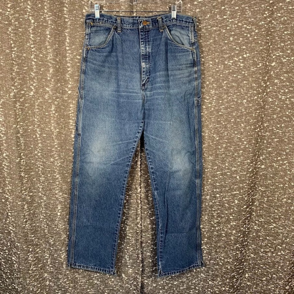 Vintage 80s Big Ben Carpenter Denim Blue Jeans Hammer Loop Utility Men's‎ 36x32